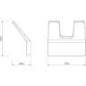 Крючок двойной LEMARK SMOOTH LINE для полотенец, чёрный 9712005